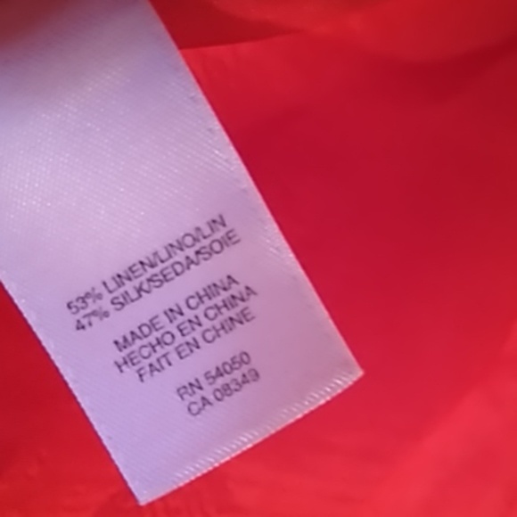 Jones New York Orange Linen/silk Blazer 16W - Picture 6 of 6